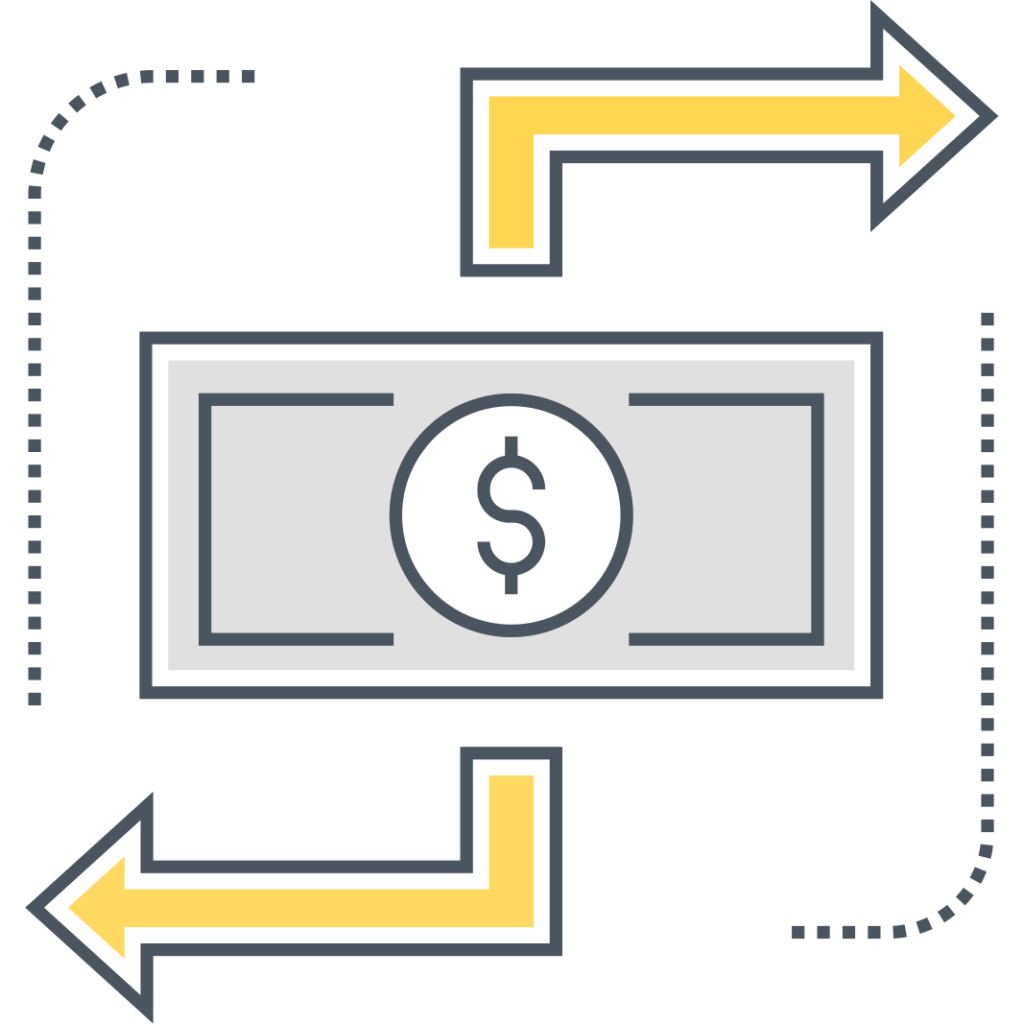 Merchant One icon money flow